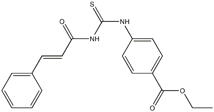 ethyl 4-[({[(E)-3-phenyl-2-propenoyl]amino}carbothioyl)amino]benzoate 구조식 이미지