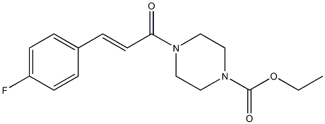 ethyl 4-[(E)-3-(4-fluorophenyl)-2-propenoyl]-1-piperazinecarboxylate 구조식 이미지