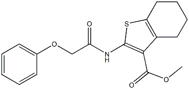 methyl 2-[(2-phenoxyacetyl)amino]-4,5,6,7-tetrahydro-1-benzothiophene-3-carboxylate Structure