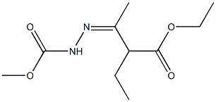 methyl 2-[(Z)-2-(ethoxycarbonyl)-1-methylbutylidene]-1-hydrazinecarboxylate 구조식 이미지