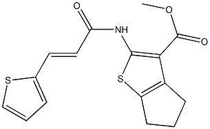 methyl 2-{[(E)-3-(2-thienyl)-2-propenoyl]amino}-5,6-dihydro-4H-cyclopenta[b]thiophene-3-carboxylate Structure