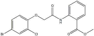 methyl 2-{[2-(4-bromo-2-chlorophenoxy)acetyl]amino}benzoate 구조식 이미지