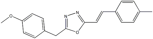 2-(4-methoxybenzyl)-5-[(E)-2-(4-methylphenyl)ethenyl]-1,3,4-oxadiazole Structure