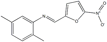 2,5-dimethyl-N-[(E)-(5-nitro-2-furyl)methylidene]aniline Structure