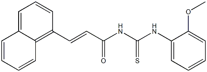 N-(2-methoxyphenyl)-N'-[(E)-3-(1-naphthyl)-2-propenoyl]thiourea Structure