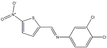 3,4-dichloro-N-[(E)-(5-nitro-2-thienyl)methylidene]aniline 구조식 이미지