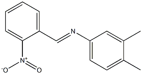 3,4-dimethyl-N-[(E)-(2-nitrophenyl)methylidene]aniline Structure