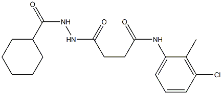 N-(3-chloro-2-methylphenyl)-4-[2-(cyclohexylcarbonyl)hydrazino]-4-oxobutanamide 구조식 이미지