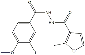 N'-(3-iodo-4-methoxybenzoyl)-2-methyl-3-furohydrazide 구조식 이미지