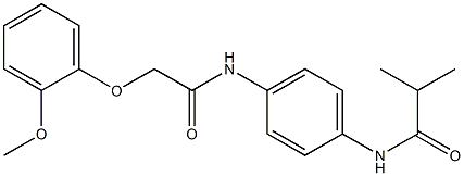 N-(4-{[2-(2-methoxyphenoxy)acetyl]amino}phenyl)-2-methylpropanamide 구조식 이미지