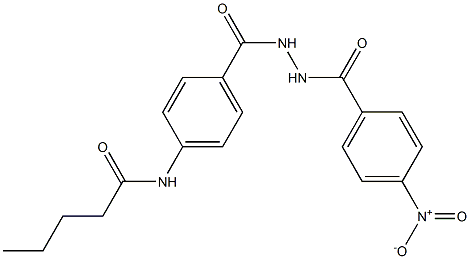 N-(4-{[2-(4-nitrobenzoyl)hydrazino]carbonyl}phenyl)pentanamide 구조식 이미지