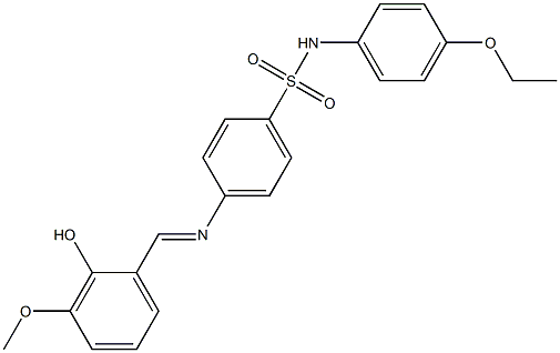 N-(4-ethoxyphenyl)-4-{[(E)-(2-hydroxy-3-methoxyphenyl)methylidene]amino}benzenesulfonamide 구조식 이미지