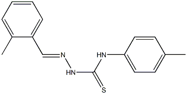 N-(4-methylphenyl)-2-[(E)-(2-methylphenyl)methylidene]-1-hydrazinecarbothioamide 구조식 이미지