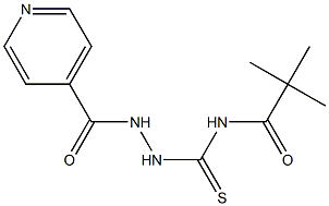 N-[(2-isonicotinoylhydrazino)carbothioyl]-2,2-dimethylpropanamide Structure
