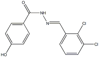 N'-[(E)-(2,3-dichlorophenyl)methylidene]-4-hydroxybenzohydrazide 구조식 이미지