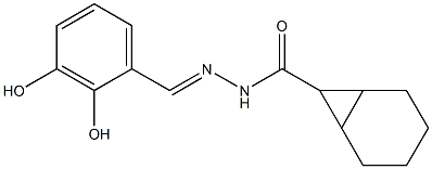 N'-[(E)-(2,3-dihydroxyphenyl)methylidene]bicyclo[4.1.0]heptane-7-carbohydrazide 구조식 이미지