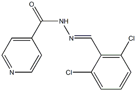 N'-[(E)-(2,6-dichlorophenyl)methylidene]isonicotinohydrazide 구조식 이미지