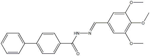 N'-[(E)-(3,4,5-trimethoxyphenyl)methylidene][1,1'-biphenyl]-4-carbohydrazide Structure