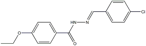 N'-[(E)-(4-chlorophenyl)methylidene]-4-ethoxybenzohydrazide 구조식 이미지