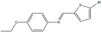 N-[(E)-(5-bromo-2-thienyl)methylidene]-N-(4-ethoxyphenyl)amine Structure