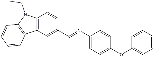 N-[(E)-(9-ethyl-9H-carbazol-3-yl)methylidene]-N-(4-phenoxyphenyl)amine 구조식 이미지