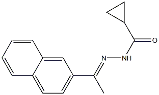 N'-[(E)-1-(2-naphthyl)ethylidene]cyclopropanecarbohydrazide Structure