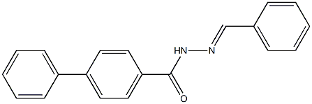 N'-[(E)-phenylmethylidene][1,1'-biphenyl]-4-carbohydrazide 구조식 이미지