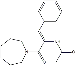 N-[(Z)-1-(1-azepanylcarbonyl)-2-phenylethenyl]acetamide 구조식 이미지