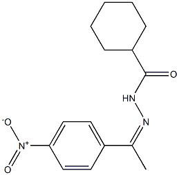 N'-[(Z)-1-(4-nitrophenyl)ethylidene]cyclohexanecarbohydrazide Structure