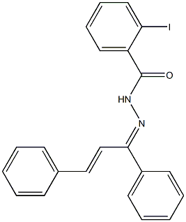 N'-[(Z,2E)-1,3-diphenyl-2-propenylidene]-2-iodobenzohydrazide 구조식 이미지