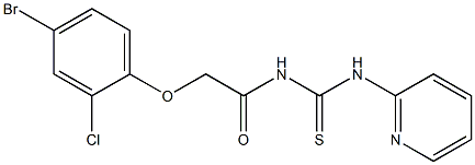 N-[2-(4-bromo-2-chlorophenoxy)acetyl]-N'-(2-pyridinyl)thiourea 구조식 이미지