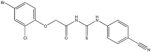 N-[2-(4-bromo-2-chlorophenoxy)acetyl]-N'-(4-cyanophenyl)thiourea Structure