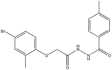 N'-[2-(4-bromo-2-methylphenoxy)acetyl]-4-methylbenzohydrazide 구조식 이미지