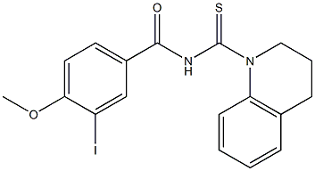 N-[3,4-dihydro-1(2H)-quinolinylcarbothioyl]-3-iodo-4-methoxybenzamide Structure