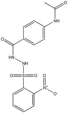 N-[4-({2-[(2-nitrophenyl)sulfonyl]hydrazino}carbonyl)phenyl]acetamide Structure