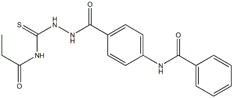 N-[4-({2-[(propionylamino)carbothioyl]hydrazino}carbonyl)phenyl]benzamide Structure