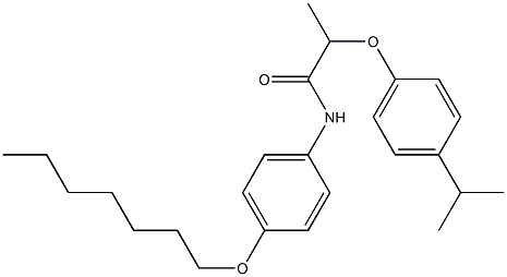 N-[4-(heptyloxy)phenyl]-2-(4-isopropylphenoxy)propanamide 구조식 이미지
