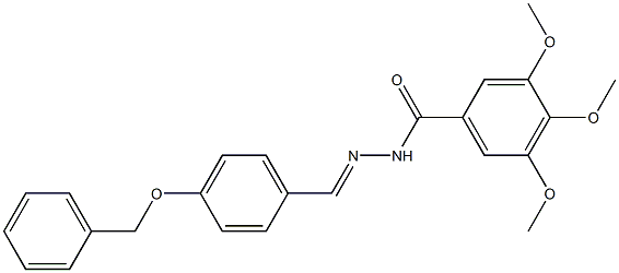 N'-{(E)-[4-(benzyloxy)phenyl]methylidene}-3,4,5-trimethoxybenzohydrazide Structure