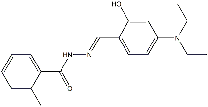 N'-{(E)-[4-(diethylamino)-2-hydroxyphenyl]methylidene}-2-methylbenzohydrazide 구조식 이미지