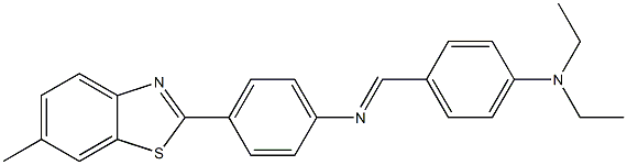 N-{(E)-[4-(diethylamino)phenyl]methylidene}-N-[4-(6-methyl-1,3-benzothiazol-2-yl)phenyl]amine Structure