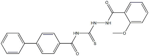 N-{[2-(2-methoxybenzoyl)hydrazino]carbothioyl}[1,1'-biphenyl]-4-carboxamide Structure