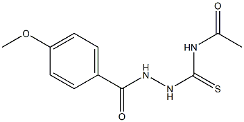 N-{[2-(4-methoxybenzoyl)hydrazino]carbothioyl}acetamide Structure