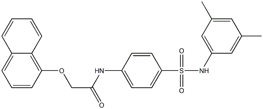 N-{4-[(3,5-dimethylanilino)sulfonyl]phenyl}-2-(1-naphthyloxy)acetamide 구조식 이미지