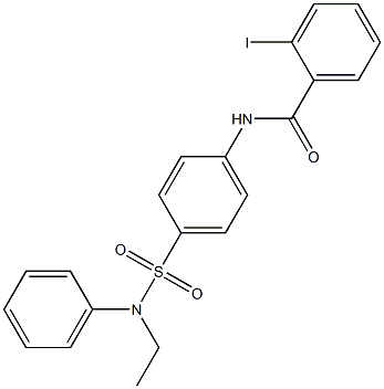 N-{4-[(ethylanilino)sulfonyl]phenyl}-2-iodobenzamide 구조식 이미지