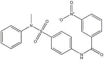 N-{4-[(methylanilino)sulfonyl]phenyl}-3-nitrobenzamide 구조식 이미지