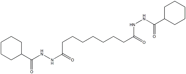 N'-{9-[2-(cyclohexylcarbonyl)hydrazino]-9-oxononanoyl}cyclohexanecarbohydrazide 구조식 이미지