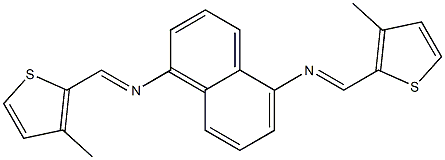 N-[(E)-(3-methyl-2-thienyl)methylidene]-N-(5-{[(E)-(3-methyl-2-thienyl)methylidene]amino}-1-naphthyl)amine 구조식 이미지