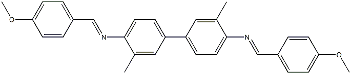 N-[(E)-(4-methoxyphenyl)methylidene]-N-(4'-{[(E)-(4-methoxyphenyl)methylidene]amino}-3,3'-dimethyl[1,1'-biphenyl]-4-yl)amine 구조식 이미지