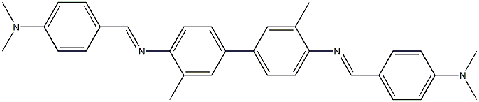 N-{(E)-[4-(dimethylamino)phenyl]methylidene}-N-[4'-({(E)-[4-(dimethylamino)phenyl]methylidene}amino)-3,3'-dimethyl[1,1'-biphenyl]-4-yl]amine Structure