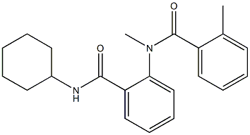 N-cyclohexyl-2-[methyl(2-methylbenzoyl)amino]benzamide 구조식 이미지